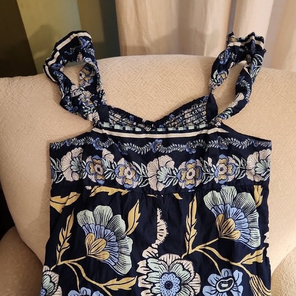 NWT Free People Floral Jumpsuit with Ruffle Straps-Size Small - Picture 2 of 6